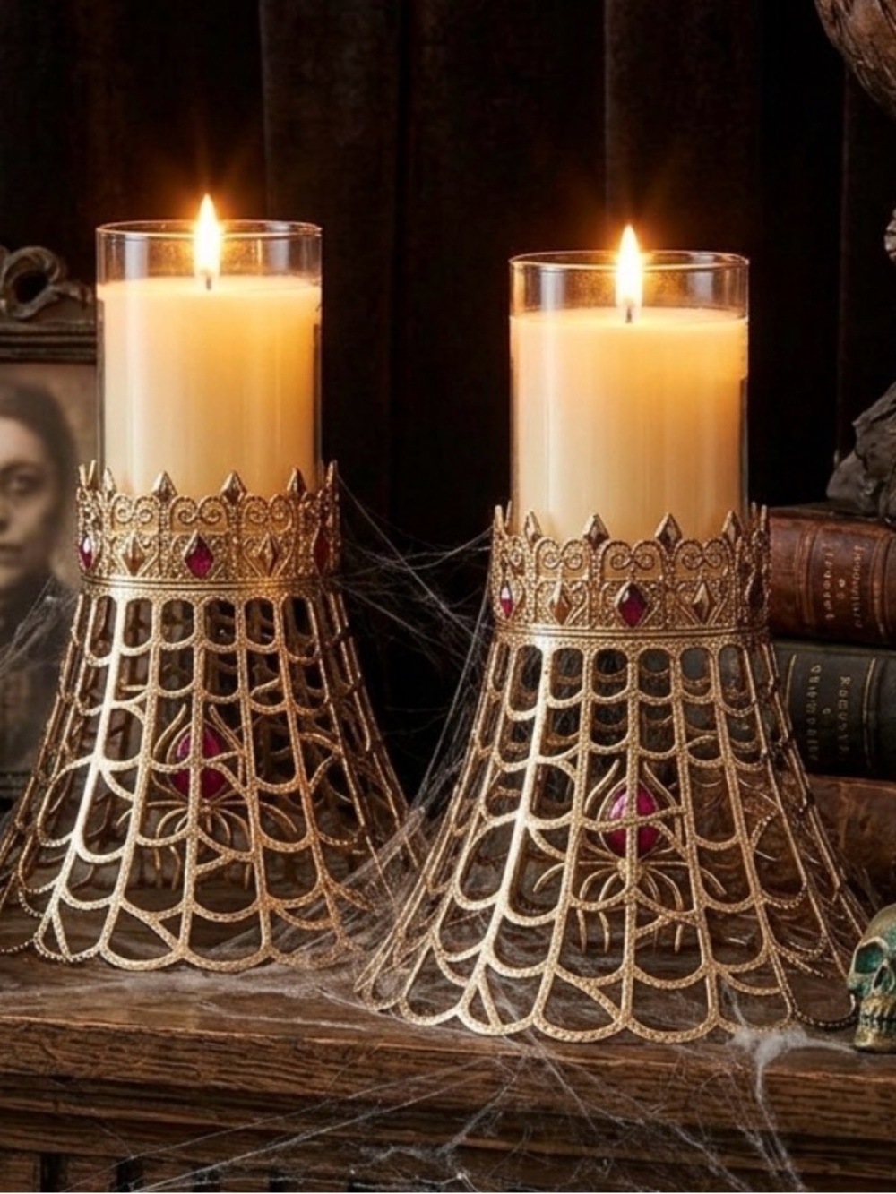 Bath & Body Works Halloween Spiderweb Candle Shades Set of Two